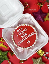 'All I Want For Christmas Is' Secret Message Bento Cake