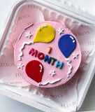 Birthday Balloon Bento Cake, 1 Month Celebration Mini Cake
