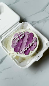 Purple Strokes Secret Message Cake