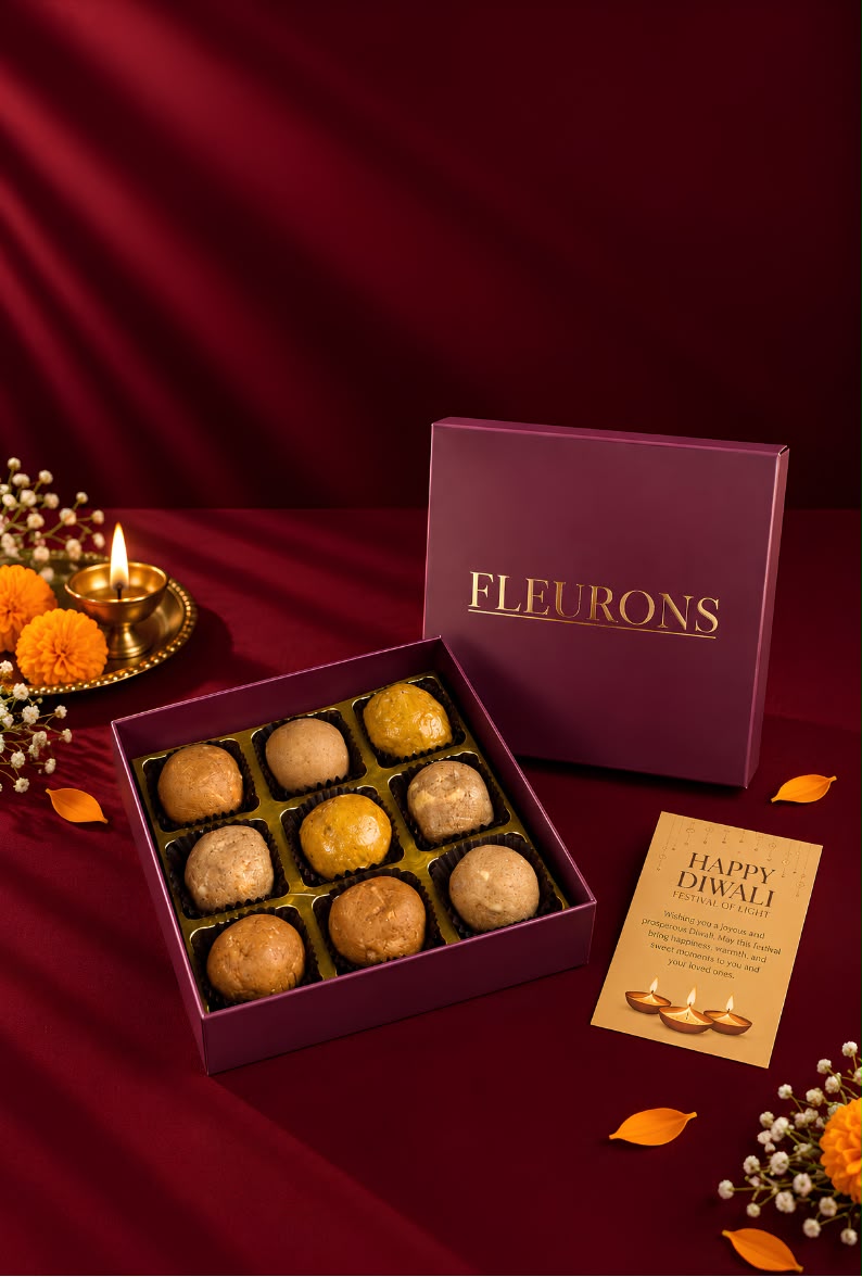 Fleurons Diwali Assorted laddoos box
