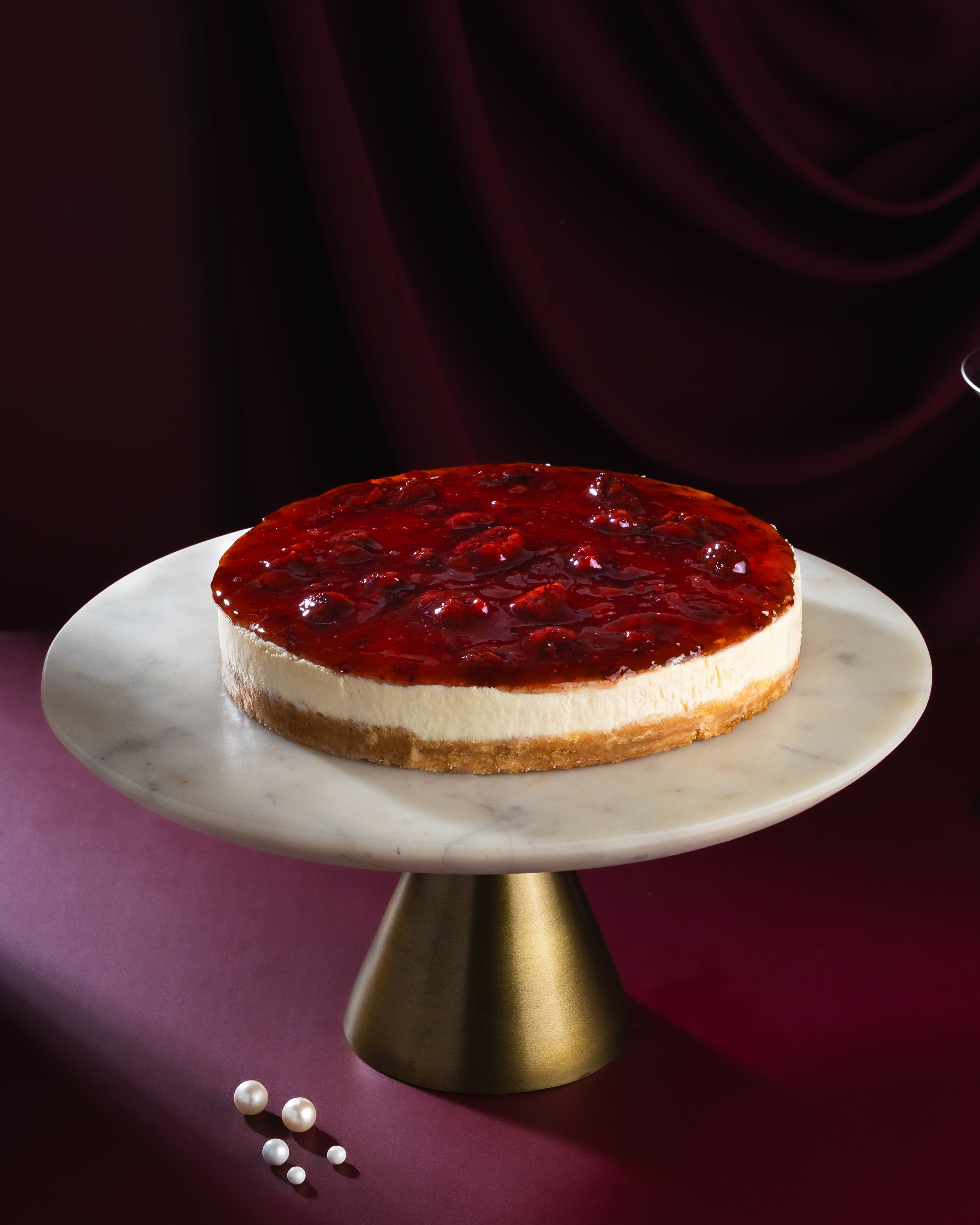 Fleurons Strawberry Baked Cheesecake