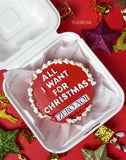 'All I Want For Christmas Is' Secret Message Bento Cake