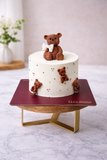 Brown Teddy with Bow Cake