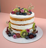 Naked Rustic Fresh Fruit Cake