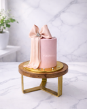 Blush Bow Elegance Cake
