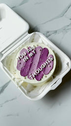Purple Strokes Secret Message Cake