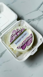 Purple Strokes Secret Message Cake