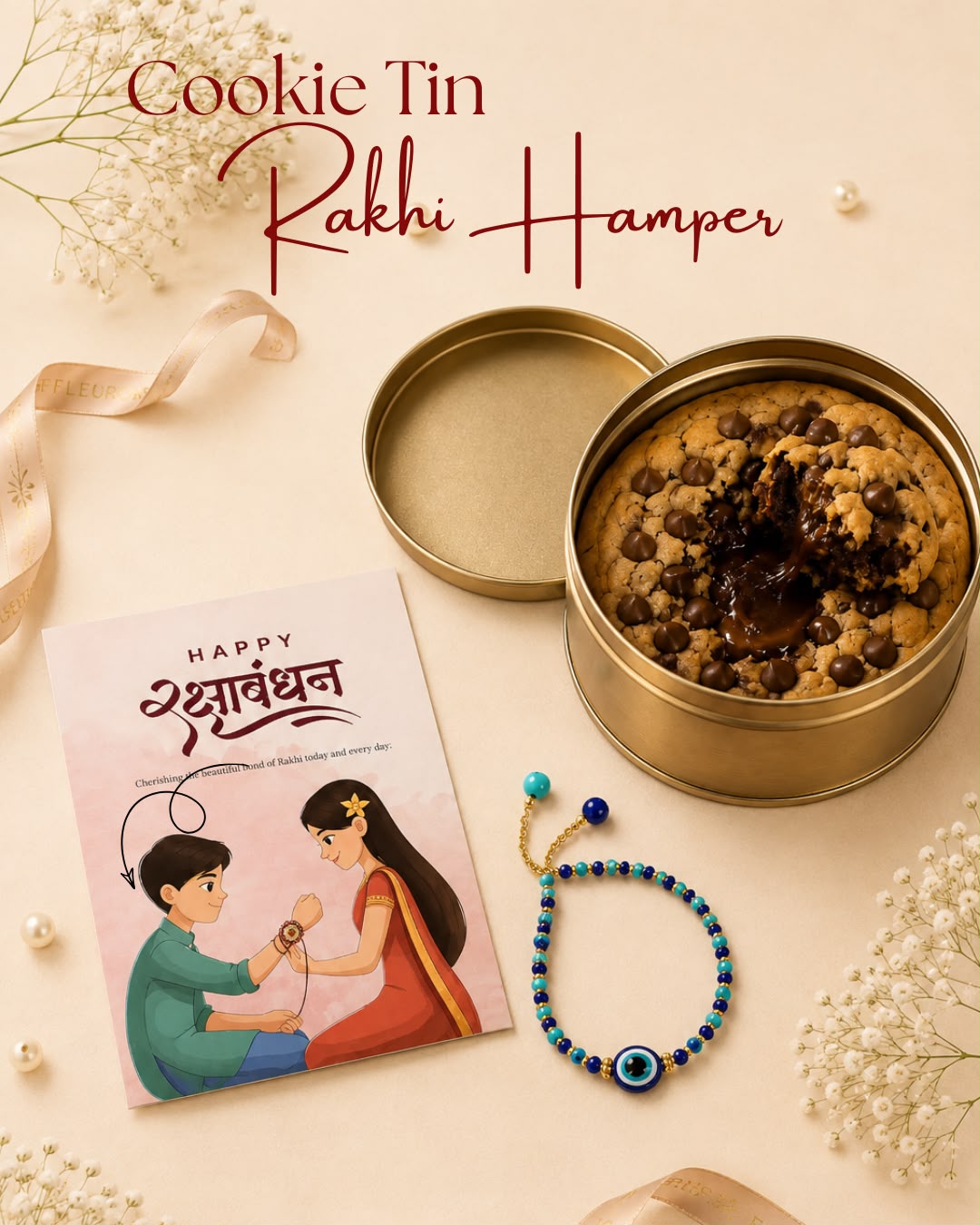 Cookie Tin Rakhi Hamper