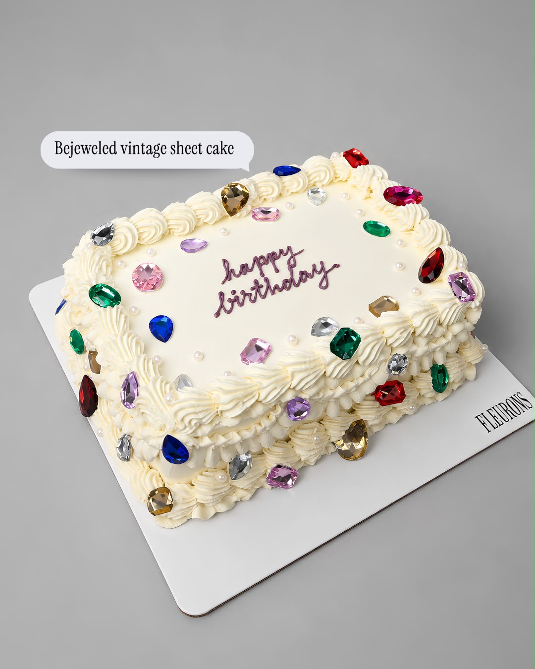 Gemstone sheet cake