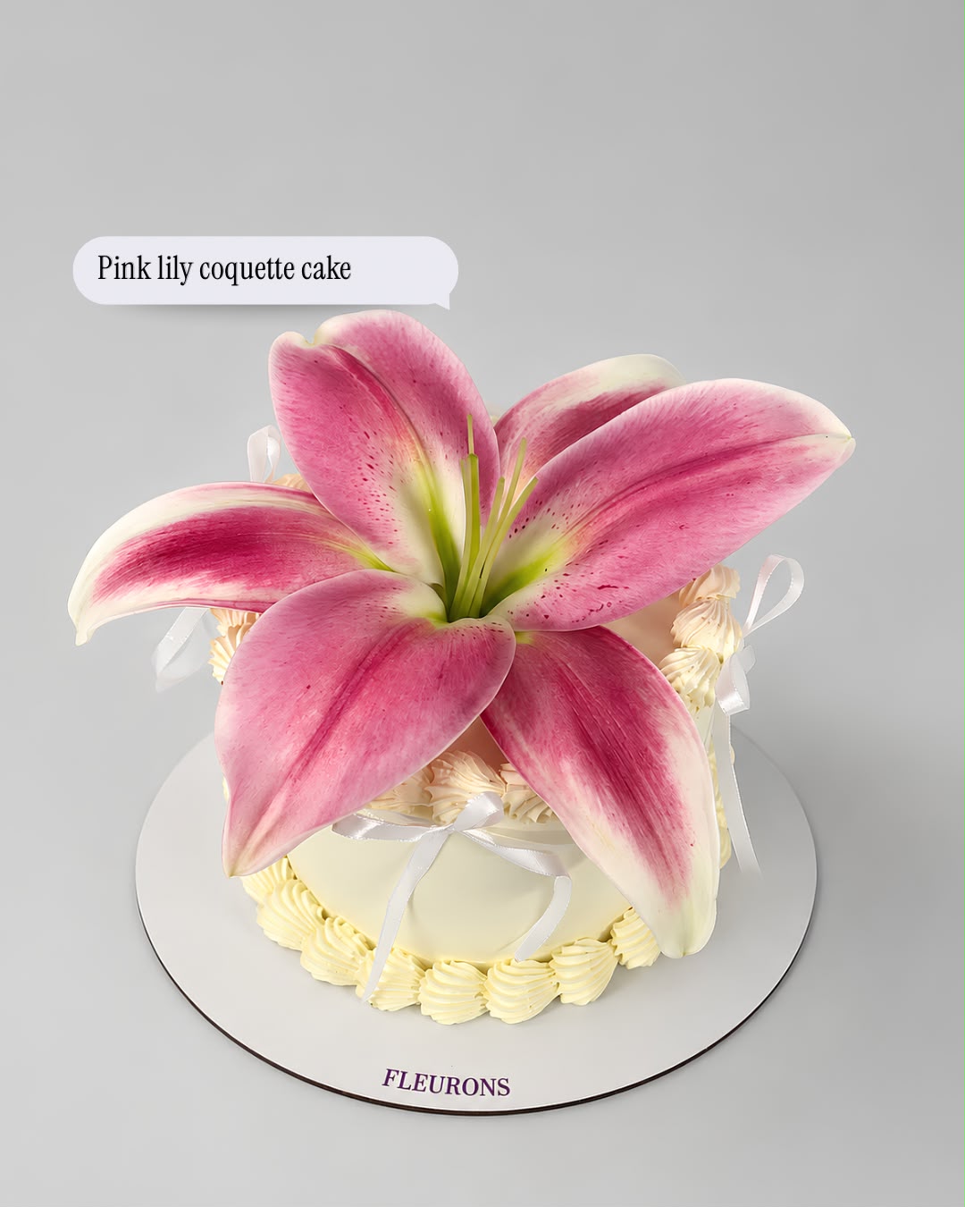 Pink Lily Couquette Cake